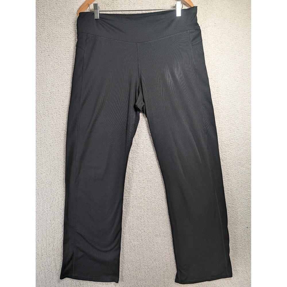 Champion Womens Pants B9655C Duo Dry Polyester Elastane Black Straight Leg XL